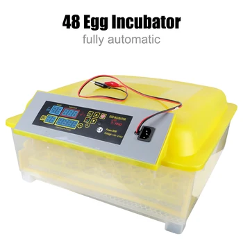 48 Vajcia Inkubátor EÚ Plug Vtákov Prepelica Kuracie Brooder Hydinové Násadové Stroj Teplota Vlhkosť Ovládanie Automatické